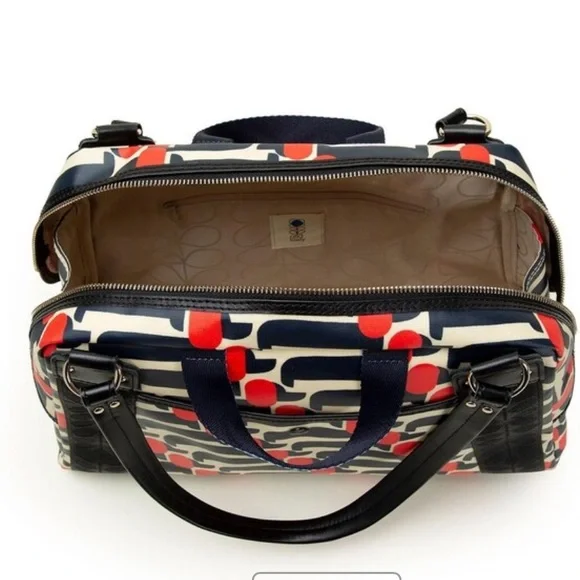 Orla Kiely Blue Sharpie Dog Show Navy Shoulder Bag - Picture 2 of 10